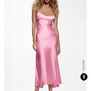 Satin effect cut out dress